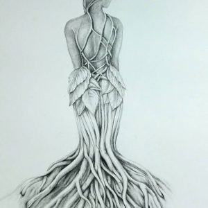 "white entangled Girl" Ximena Yutronic Art Gallery