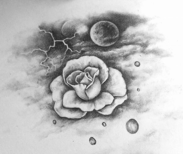 Moon Flower drawing