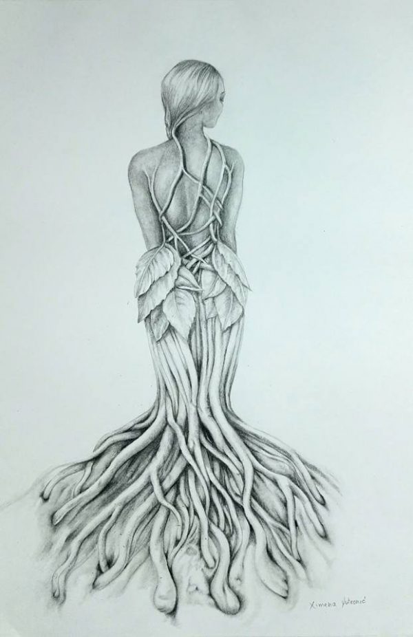 "white entangled Girl" Ximena Yutronic Art Gallery